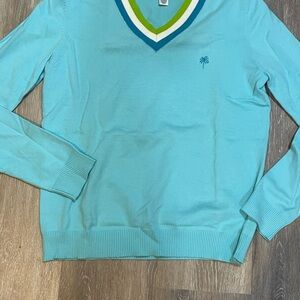 Lilly Pulitzer women's Sweater in Aqua Blue and Green